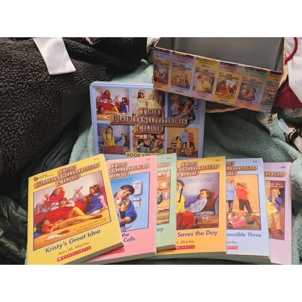The Baby-Sitters Club Retro Set Books 1-6 Collector Tin Scholastic 2018 New